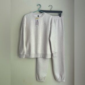 Relaxed Fit Crewneck Sweatshirt and Track Set